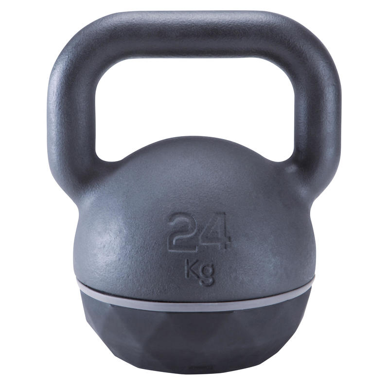 Poza Ganteră Kettlebell din Fontă și Bază din Cauciuc 24 kg - imagine mare 2