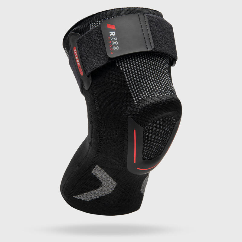 Poza Genunchieră de susținere ligament stânga / dreapta R500 Negru Adulți - imagine mare 1