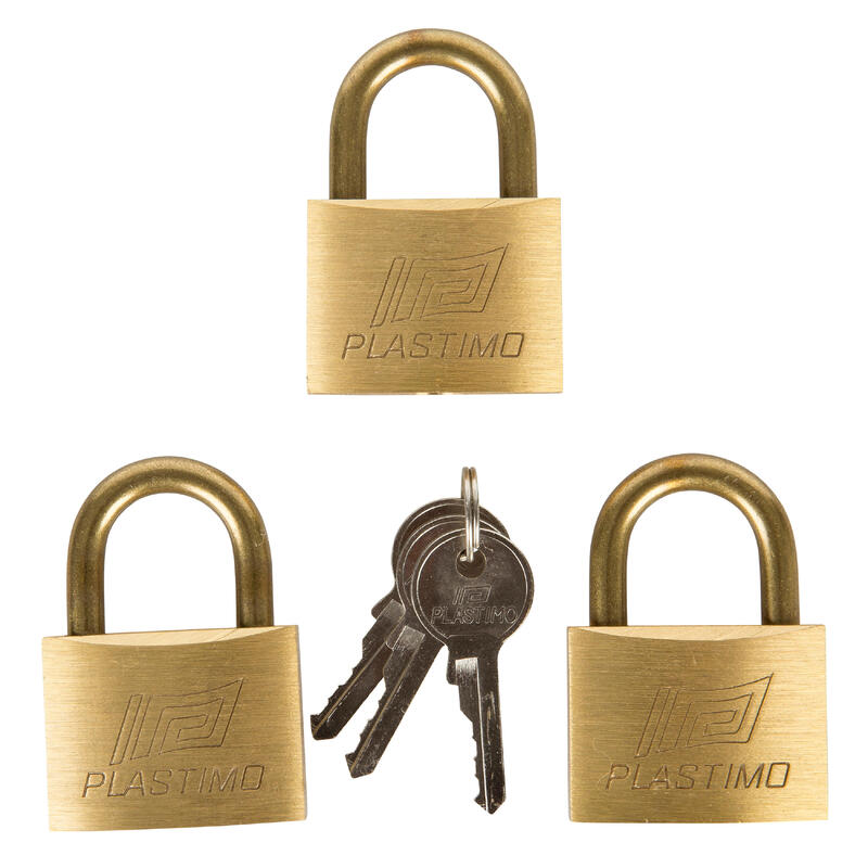 Poza Set 3 Lacăte Alamă Navigație 40 mm - imagine mare 2