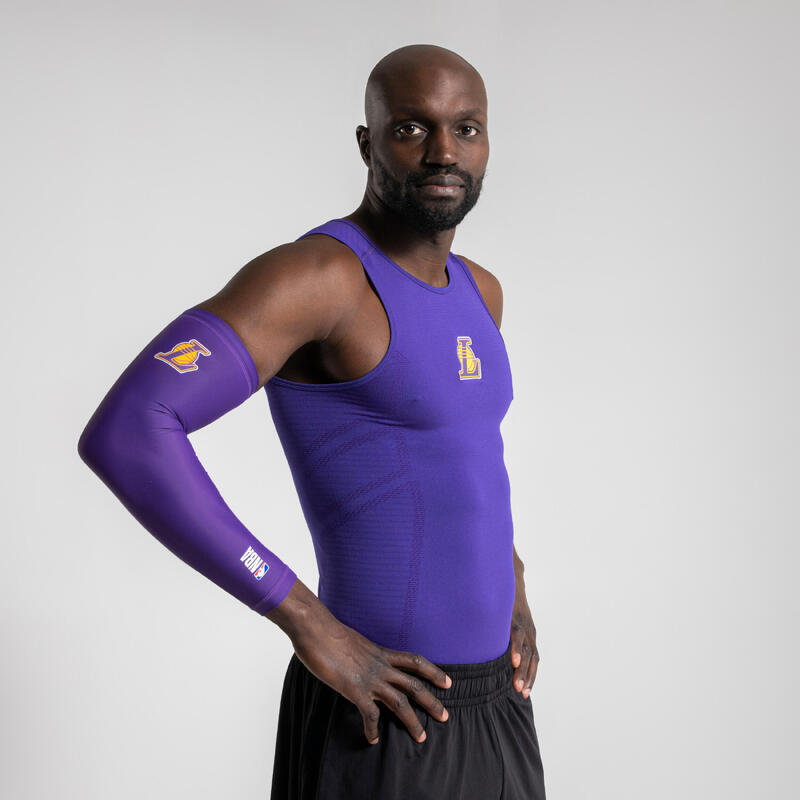 Cotieră Baschet E500 NBA Los Angeles Lakers Mov Adulți