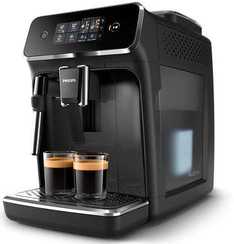 Poza Espressor Automat Philips Series 2000 EP2221/40, 15 bar, 12 Setari de macinare, Afisaj tactil, Rezervor 1.8 l, Setare Eco (Negru lucios)