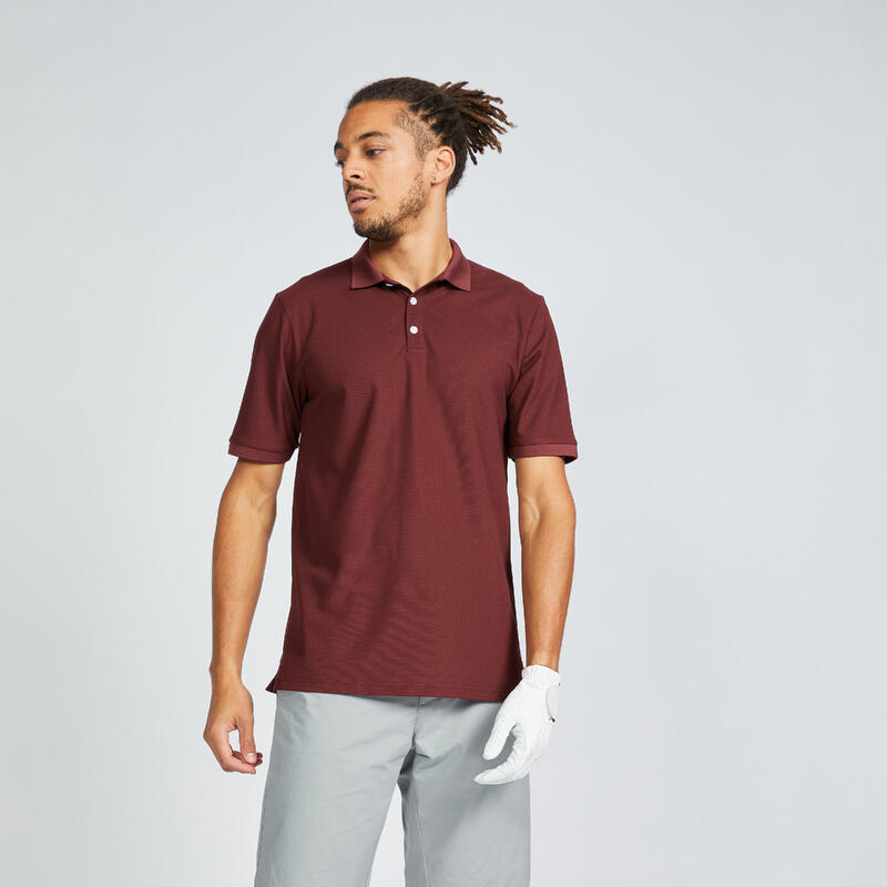 Poza Tricou Polo de golf WW 500 Bordo Bărbați - imagine mare 2