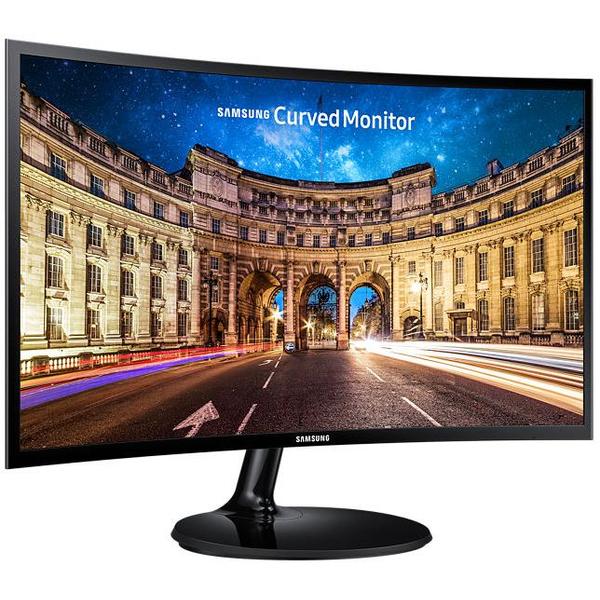 Poza Monitor VA LED Samsung 27" LC27F390FHUXEN, Full HD (1920 x 1080), HDMI, VGA, 4 ms, Ecran Curbat (Negru)