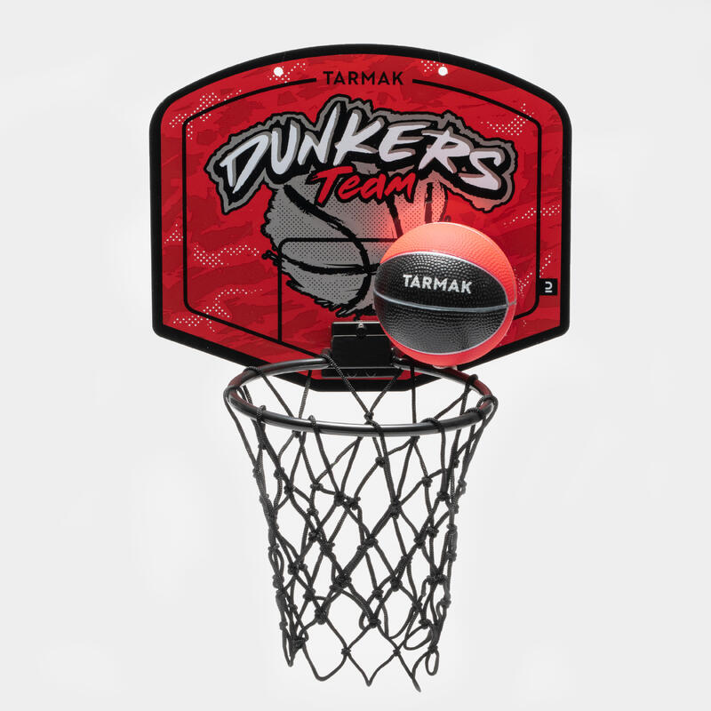 Mini Coș Baschet SK100 Dunkers cu Minge inclusă Roșu