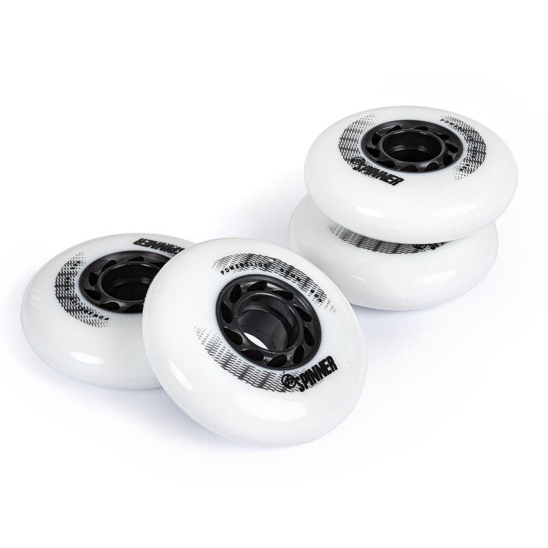 Poza 4 roți role freeride SPINNER 80mm/88A Alb - imagine mare 2