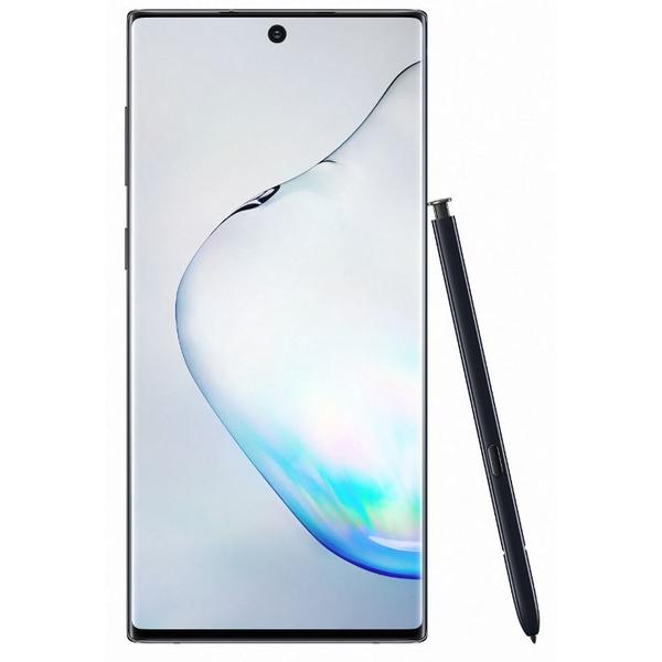 Poza Telefon Mobil Samsung Galaxy Note 10, Procesor Snapdragon 855 Octa-core, Dynamic AMOLED Capacitive touchscreen 6.3", 8GB RAM, 256GB Flash, Camera Tripla 16+12+12MP, 4G, Single Sim, Wi-Fi, Android (Negru) - imagine mare 1