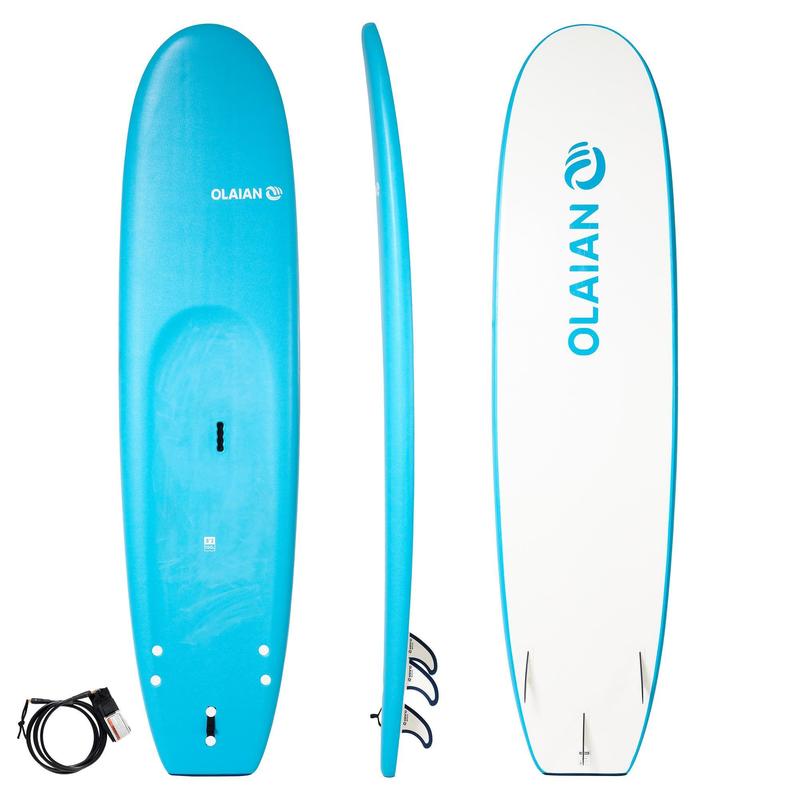 Poza Placă surf 100 8'2" + leash și 3 înotătoare - imagine mare 2