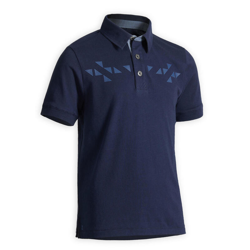 Poza Tricou Polo Echitaţie 140 bleumarin băieți - imagine mare 2