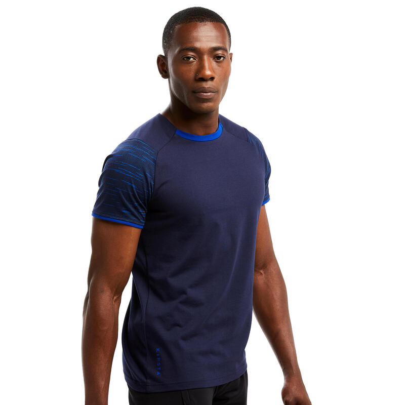 Tricou Fotbal T100 Albastru