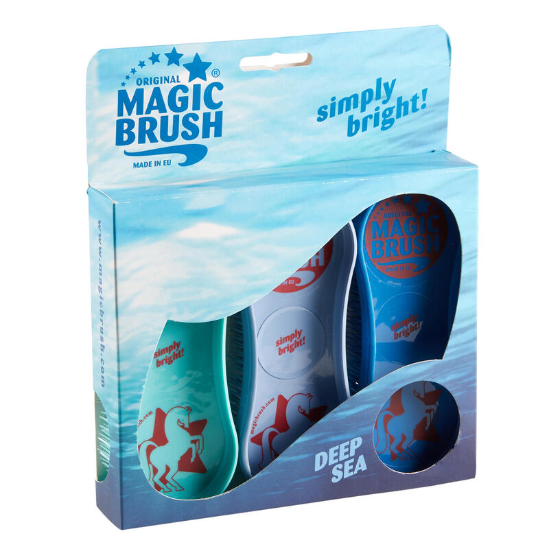 Poza Set Perie Magic Brush turcoaz, mov, albastru x3 - imagine mare 1