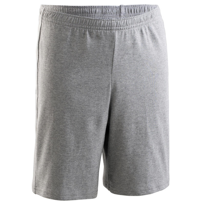 Poza Pantalon scurt 100 bumbac educație fizică gri Băieți - imagine mare 5