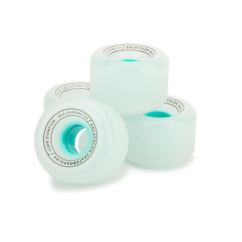 Poza Set 4 roţi longboard/cruiser 65mm 80A Albastru - imagine mare 2