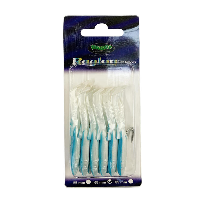 Poza Nălucă Flexibilă Raglou Pearl 8.5cm Albastru x12 pescuit marin - imagine mare 2