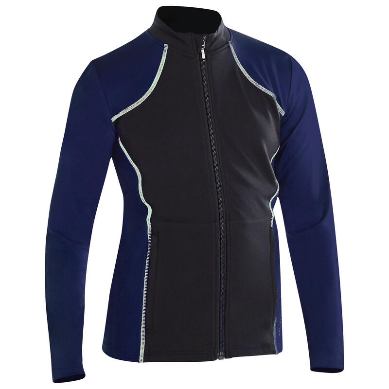 Poza Jachetă Antrenamente Patinaj artistic Negru-Albastru Copii - imagine mare 2