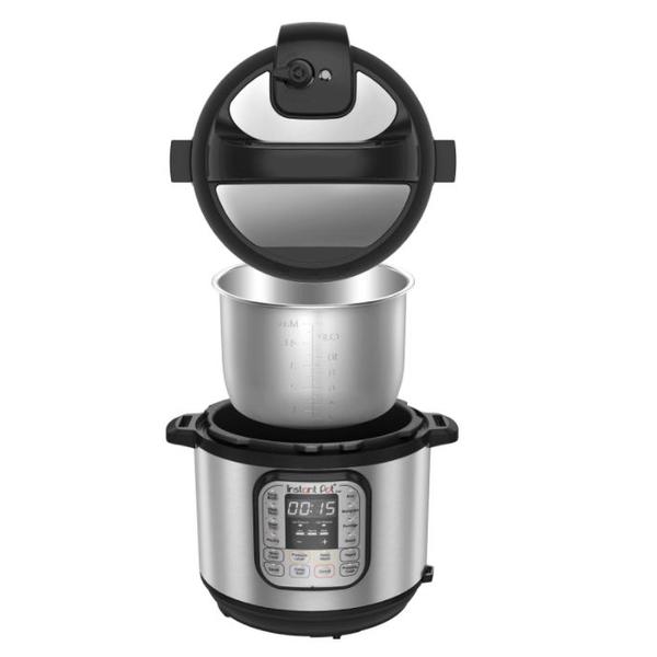 Poza Multicooker Instant Pot Duo 6, 1000 W, 14 programe presetate, 5.7 L, Capac detasabil, Functie manuala (Negru/Argintiu) - imagine mare 4