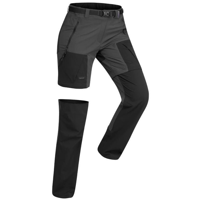 Poza Pantalon Modulabil Trekking la Munte MT500 Negru Damă - imagine mare 2