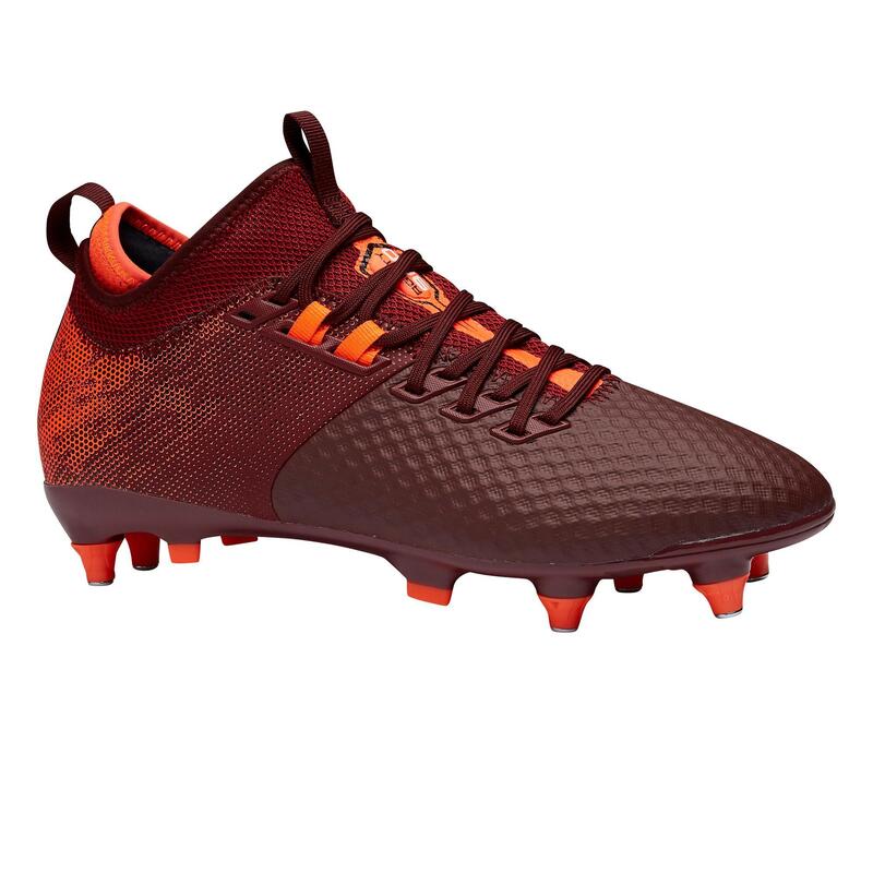 Poza Ghete Mid Fotbal Agility 900SG din Mesh Bordo Adulți - imagine mare 1