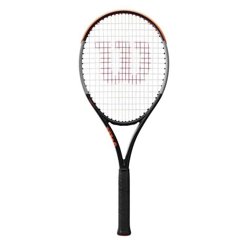 Poza Rachetă Tenis Wilson Burn 100LS V4.280g Negru-Portocaliu Adulți - imagine mare 5