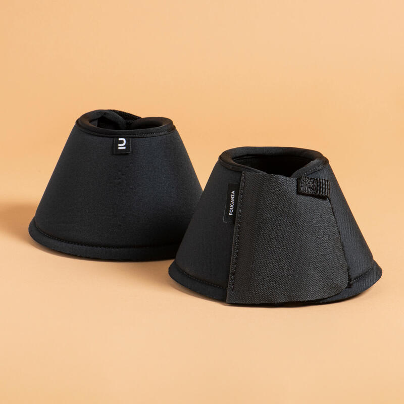 Poza Galoși Echitaţie Neopren Negru Ponei/Cal X2 - imagine mare 2