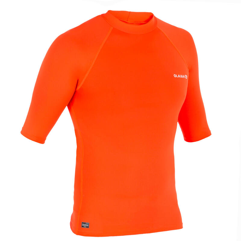 Poza Tricou Surf Anti-UV 100 UPF50+ Portocaliu Bărbați - imagine mare 1