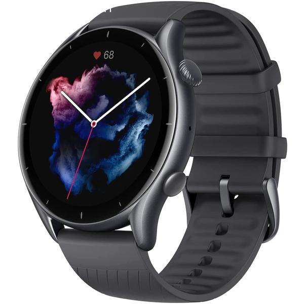 Poza Smartwatch Huami Amazfit GTR 3, Display AMOLED 1.39", Bluetooth, GPS, Bratara Cauciuc, Waterproof 5 ATM, Android/iOS (Negru)