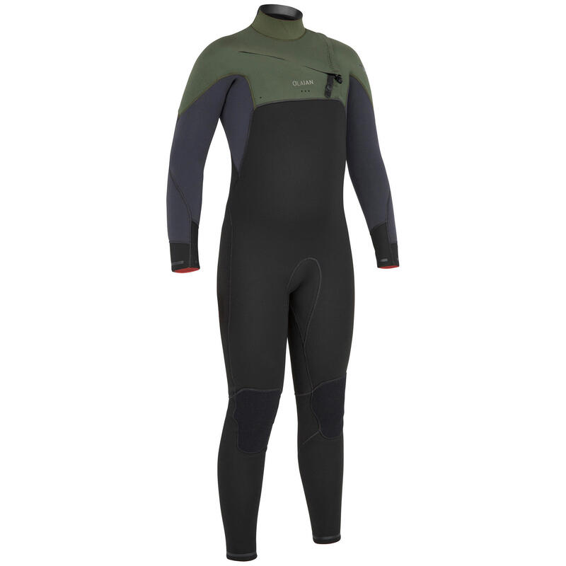 Poza Combinezon cu fermoar în față Surf 3/2 900 Negru-Kaki Copii - imagine mare 2