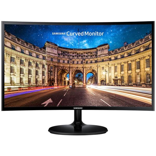 Poza Monitor VA LED Samsung 27" LC27F390FHUXEN, Full HD (1920 x 1080), HDMI, VGA, 4 ms, Ecran Curbat (Negru)