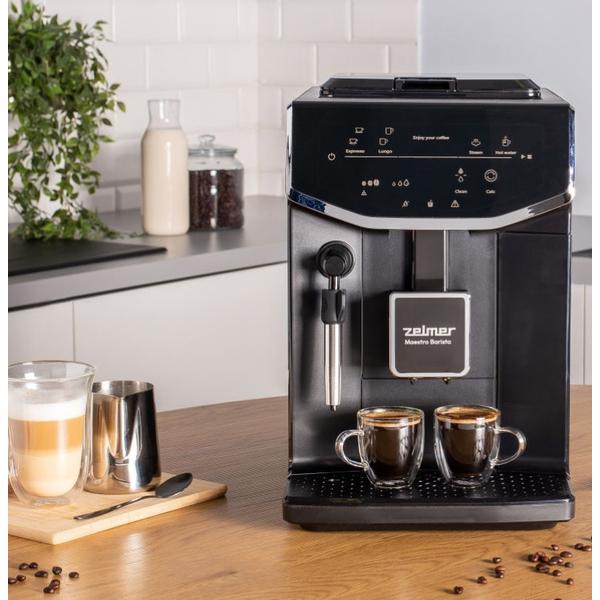 Poza Espressor Zelmer ZCM8121, 1550 W, Presiune 20 Bar, 2 L (Negru) - imagine mare 5