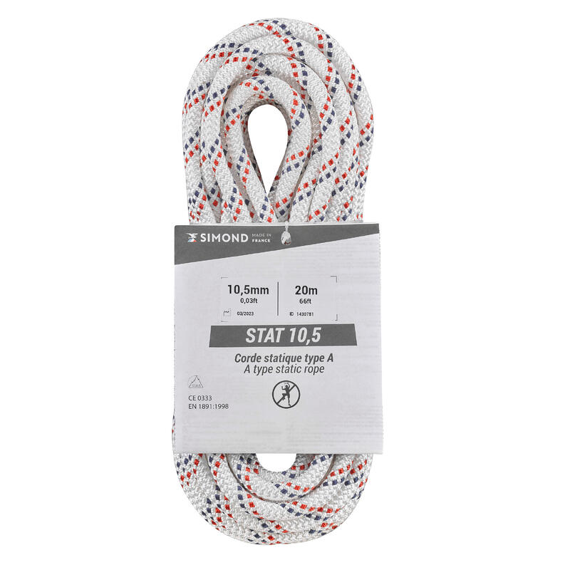 Poza Coardă Semi-Statică 10,5mm x 20m Alb - imagine mare 2