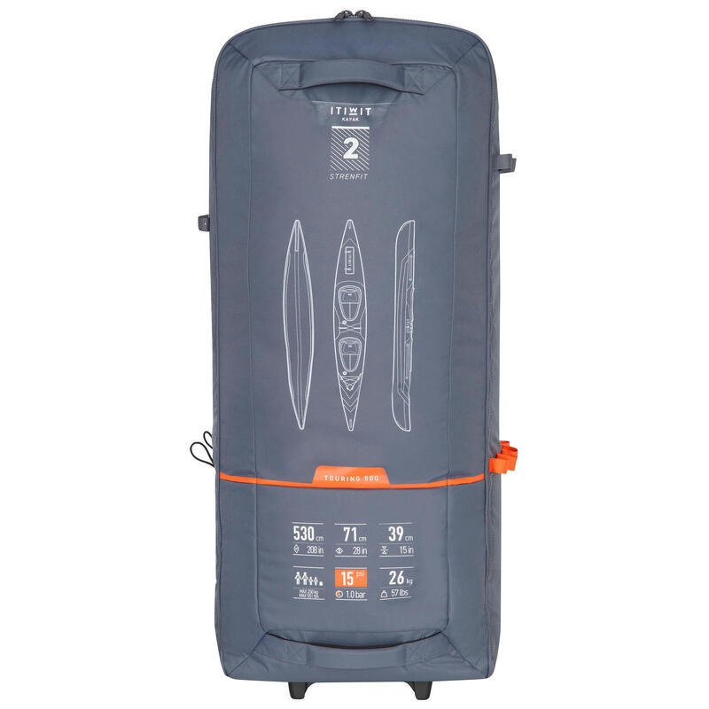 Poza Rucsac pe roți caiac gonflabil X500 2 locuri - imagine mare 2