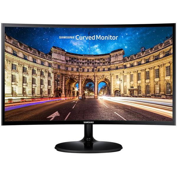 Poza Monitor VA LED Samsung 23.5" LC24F390FHUXEN, Full HD (1920 x 1080), HDMI, VGA, 4 ms, Ecran Curbat (Negru)