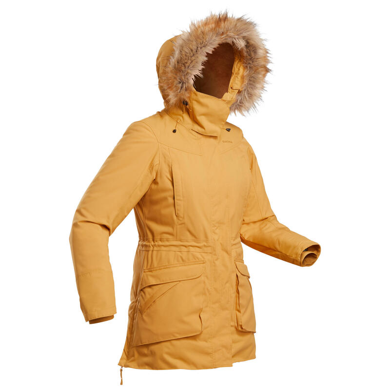 Poza Geacă Parka Impermeabilă Iarnă Drumeție pe zăpadă SH500 U-Warm -20°C Galben Damă - imagine mare 5