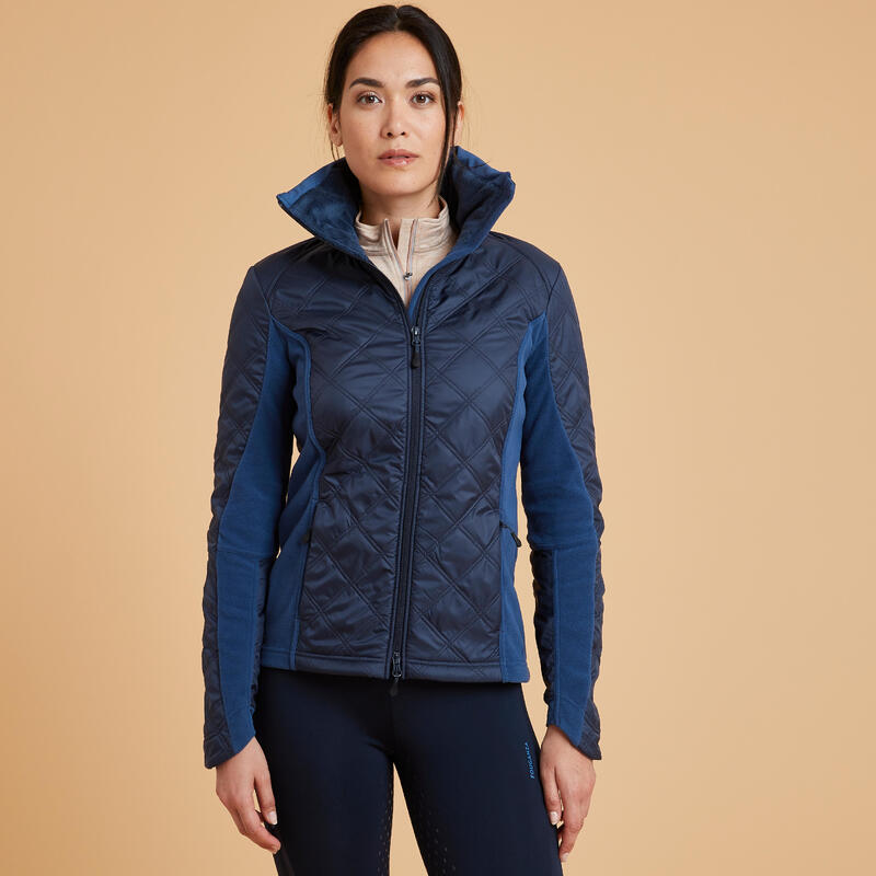 Poza Polar Echitație 500 WARM bleumarin Damă - imagine mare 2