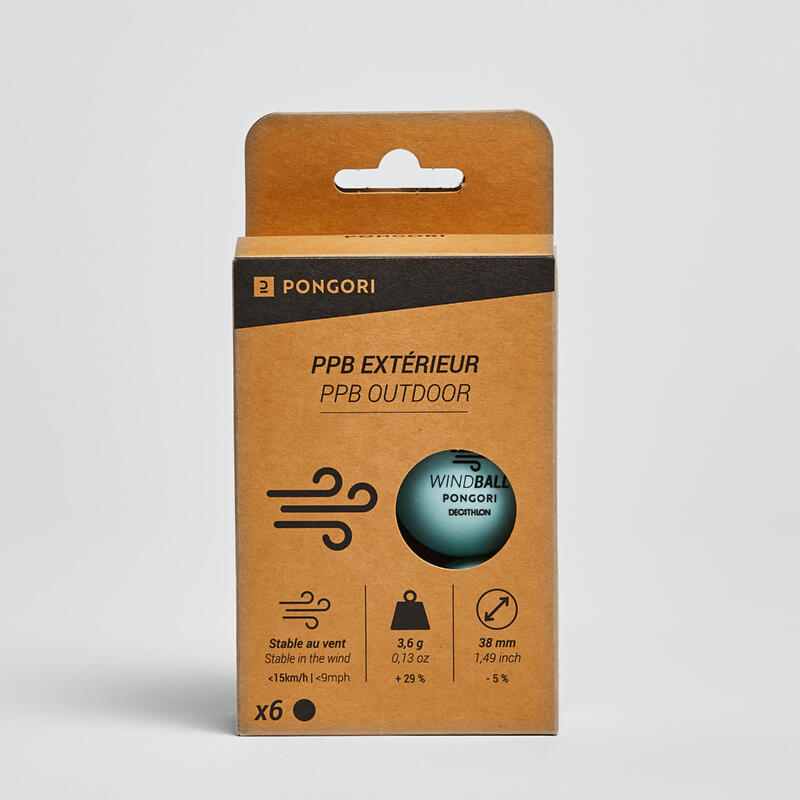 Poza Set 6 Mingi Rezistente la vânt Tenis de masă în exterior - imagine mare 2