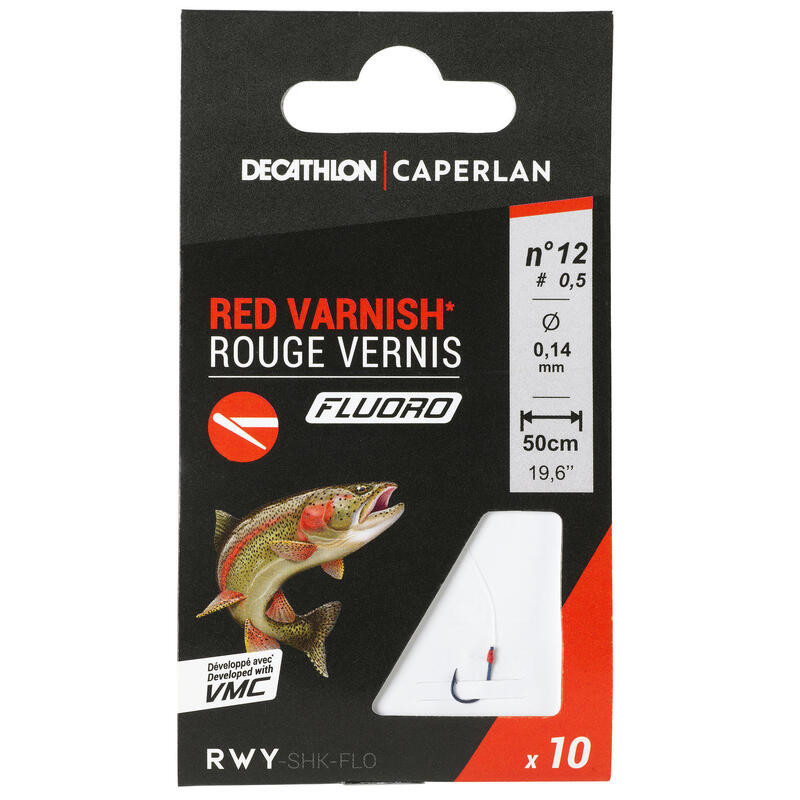 Poza Cârlige SN Hook Fluorocarbon Roșu - imagine mare 1