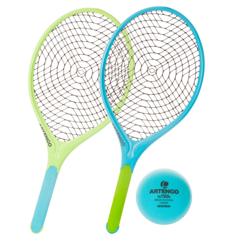 Poza Set Tenis Funyten 2 rachete şi 1 minge Albastru/Verde - imagine mare 1