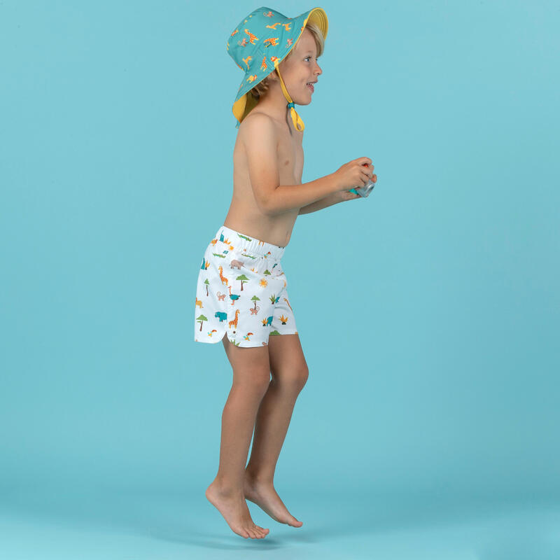 Poza Șort înot Imprimeu SAVANE Alb Bebe/Copii - imagine mare 2