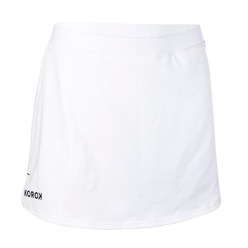 Poza Fustă hochei pe iarbă FH500 alb Damă - imagine mare 2