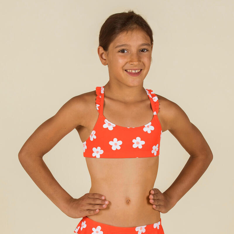 Poza Bustieră înot LILA Marg Roșu Fete - imagine mare 2