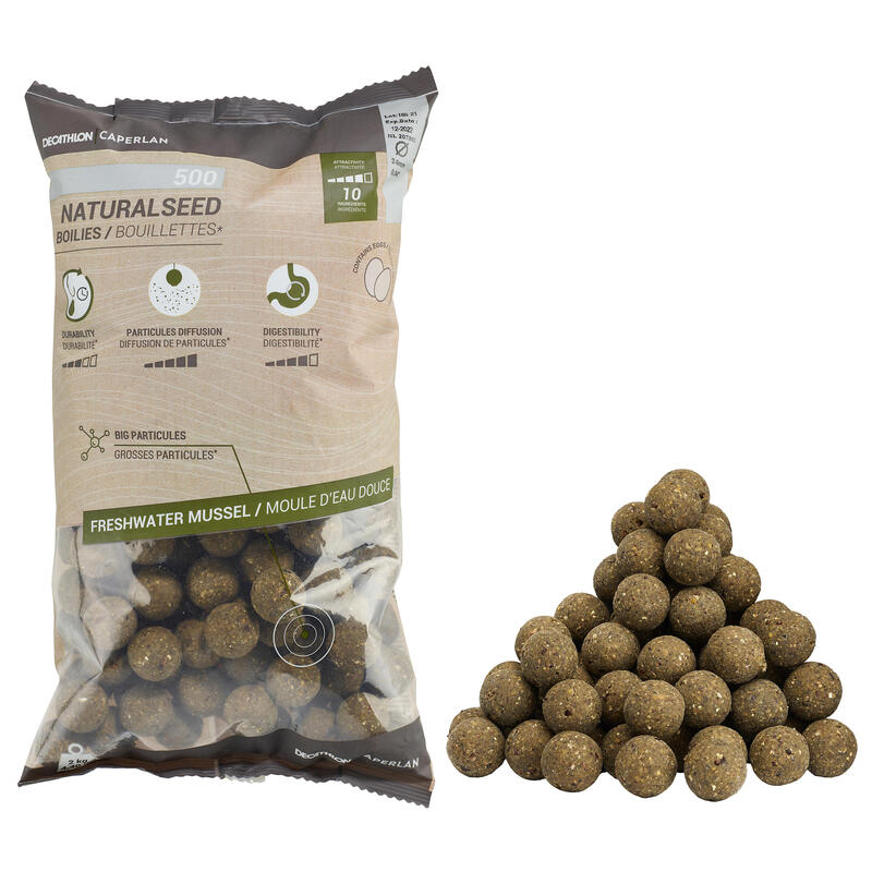 Poza Boilies NATURALSEED 24mm 2kg Scoici Pescuit la Crap - imagine mare 1