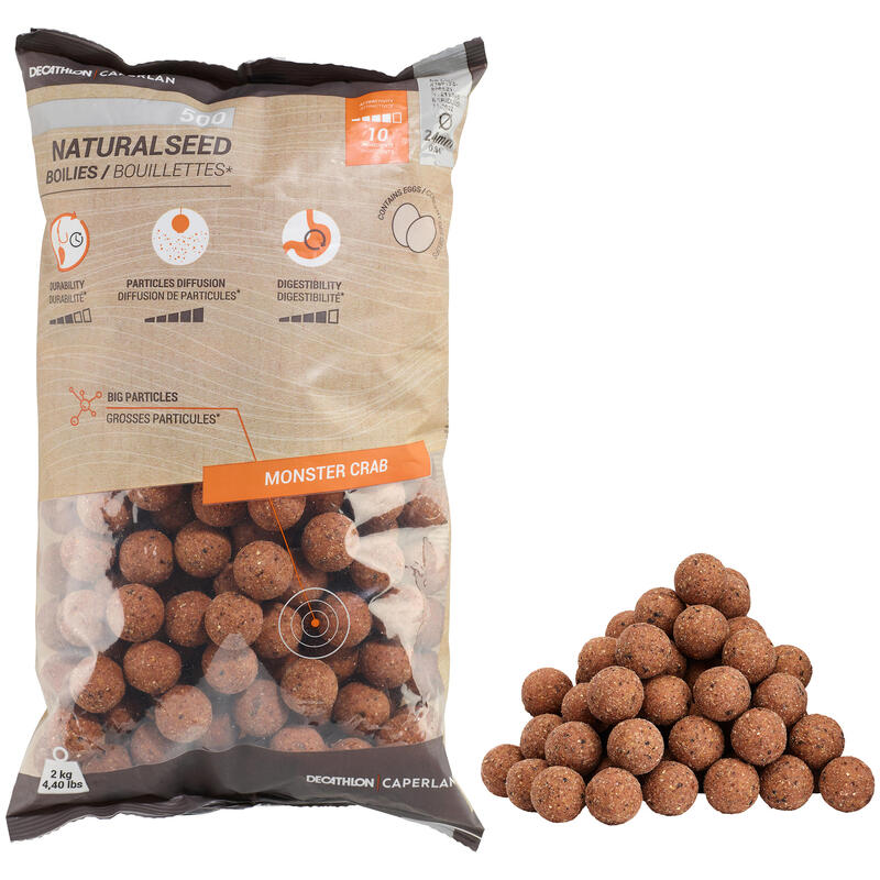 Poza Boilies Pescuit la Crap NATURALSEED 24mm 2kg Monster Crab - imagine mare 1