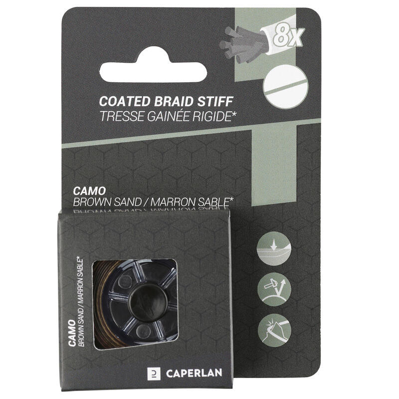 Poza Forfac fir textil rigid verde/gri 20 m pescuit la crap - imagine mare 2