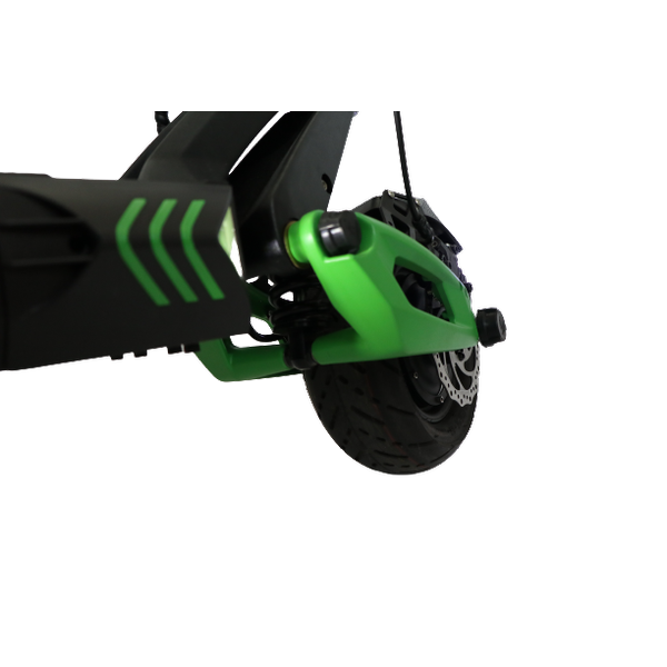 Poza Trotineta electrica SPEEDXMAN GREEME, Viteza 83 Km/h, Autonomie 95Km, Motor 2 x 1600W, Frane hidraulice pe disc, Roti 10", baterie 60V/32Ah LG (Negru/Verde) - imagine mare 8