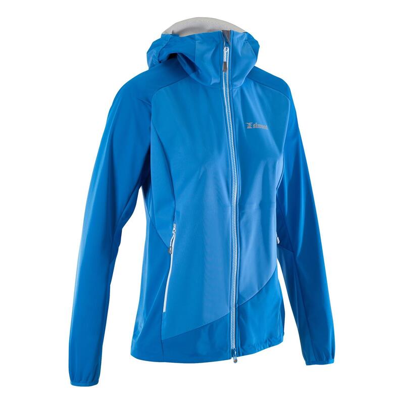 Poza Geacă Softshell Alpinism Light Albastru Damă - imagine mare 1