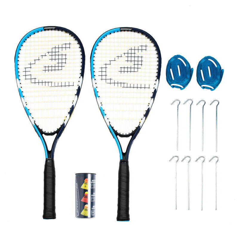 Set 2 rachete, fluturași și kit teren Speedminton S65 +