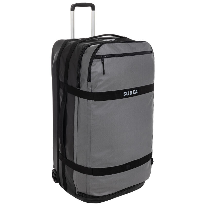 Poza Geantă cu role pentru transportul echipamentului de scufundări 120L Negru-Gri - imagine mare 2