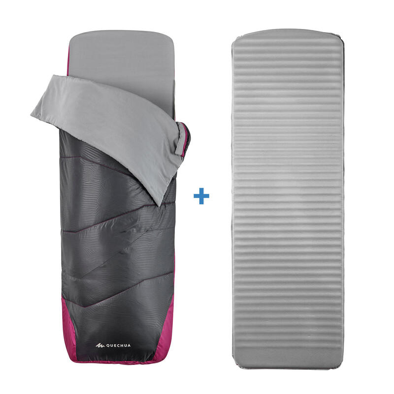 Poza Sac de dormit 2 în 1 SLEEPIN BED MH500 15°C L Mov - imagine mare 2