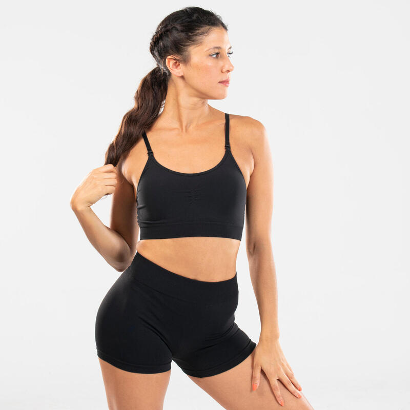 Poza Bustieră Fără Cusături Dans Modern Negru Damă - imagine mare 2