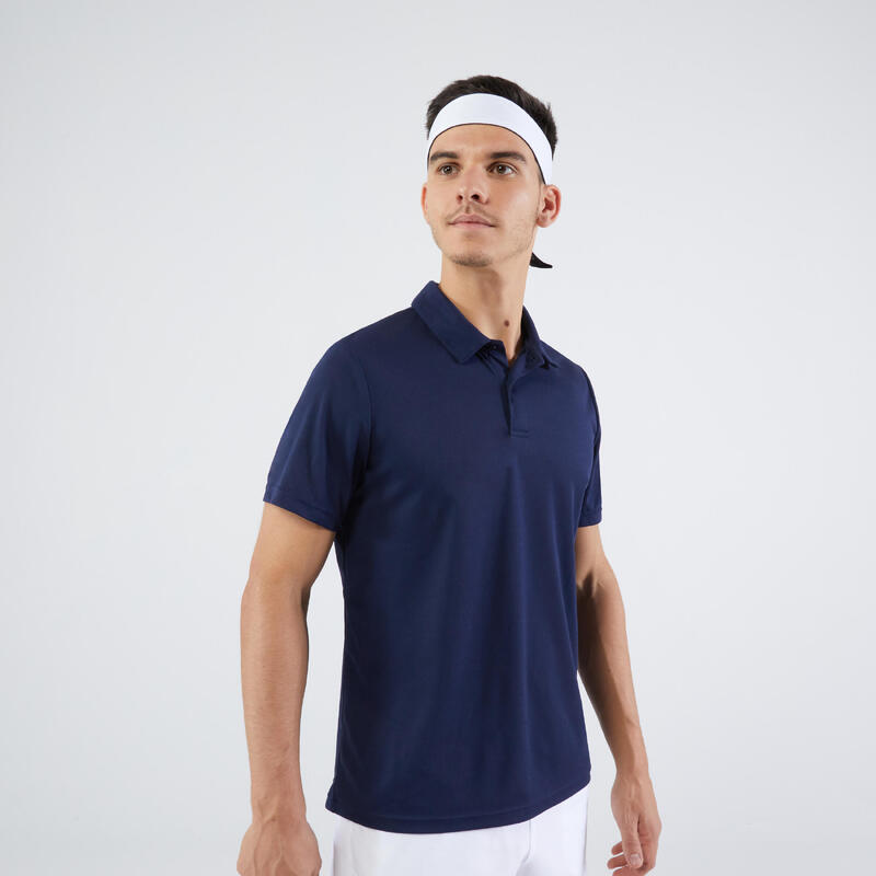 Poza Tricou Polo Tenis Essential 100 Bleumarin Bărbați - imagine mare 1