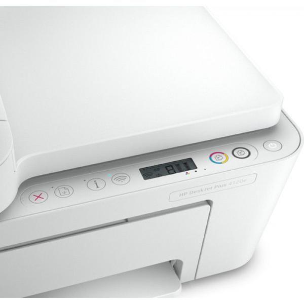 Poza Multifunctional HP DESKJET 4120e ALL IN ONE, Inkjet, A4, USB, Wireless, 8.5 ppm, fax mobil, ADF, HP+ Eligibil